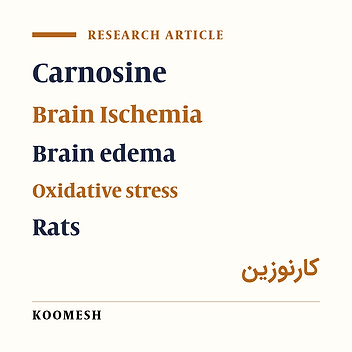 Effect of carnosine on cerebral edema and oxidative stress biomarkers in a transient model of focal cerebral ischemia in rats