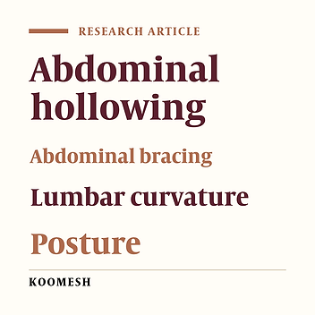 Short effects of two common stabilization exercise on back and abdominal muscle recruitment and lumbar curvature in non-specific chronic low back pain patients: a crossover clinical trial study