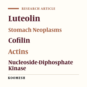 Inhibitory effect of luteolin on MKN-45 tumorg gastric cells: The role of nucleoside-diphosphate kinases, cofilin and actin proteins