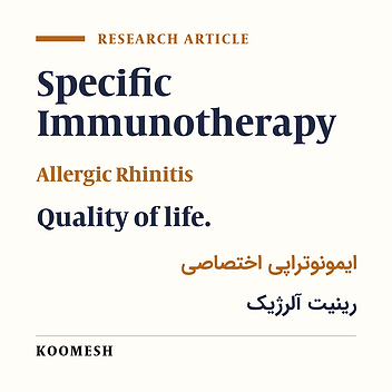 Effects of specific immunotherapy along with medication on quality of life in allergic rhinitis patients