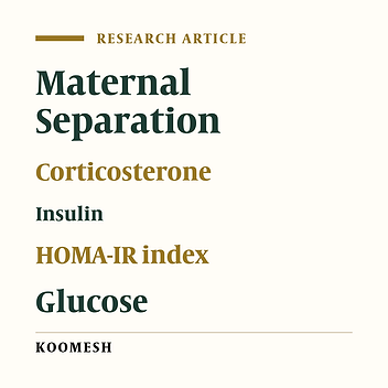 Effects of maternal separation stress on glucose homeostasis in pubertal male rats