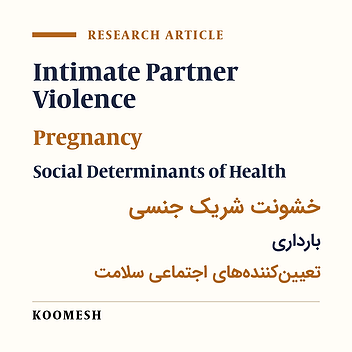 Social determinants of intimate partner violence among Iranian pregnant women