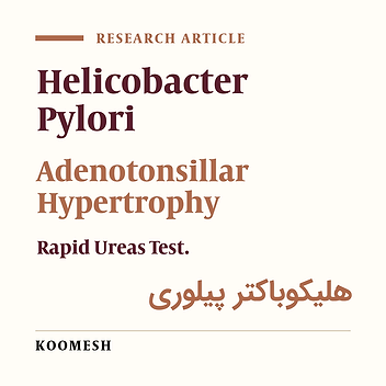 Helicobacter pylori colonization in children with Adenotansillar hypertrophy