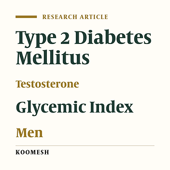 Is poor glycemic control associated with free testosterone level in Iranian diabetic men?