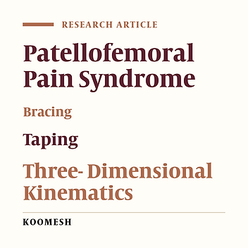 Comparisons of bracing and patellar taping on knee three-dimensional kinematics of women with patellofemoral pain syndrome in stance phase of running