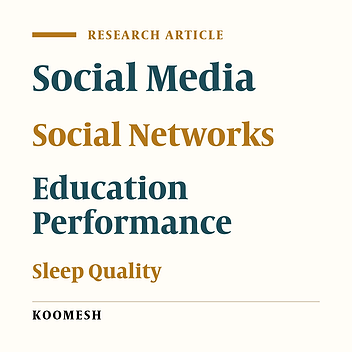 Effects of online social networks on sleep quality, depression rate, and academic performance of high school students