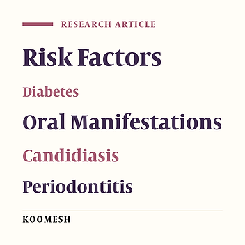 Prevalence of risk factors in diabetic patients with oral complications
