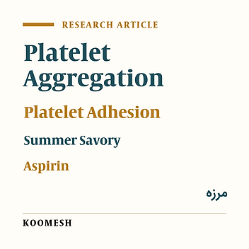 Synergic effects of Summer Savory extract and aspirin on human platelets function