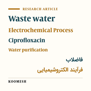 Efficiency of electrochemical advanced oxidation process for degradation of antibiotic ciprofloxacin in aqueous solutions