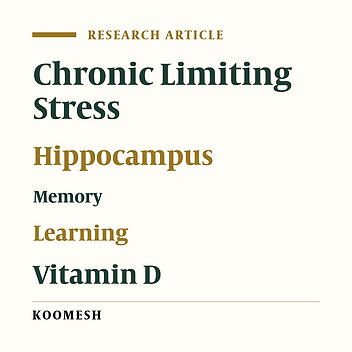 Protective role of vitamin-D on chronic stress induced-learning and memory deficits in rats