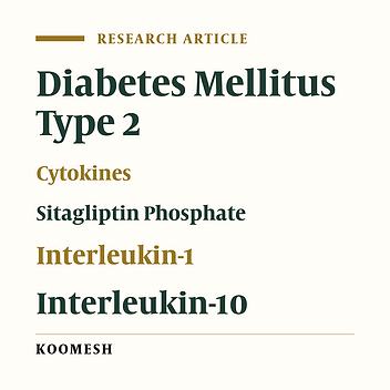 Effect of sitagliptin on serum levels of TNF-α, IL-1β and IL-10 in patients with type 2 diabetes mellitus