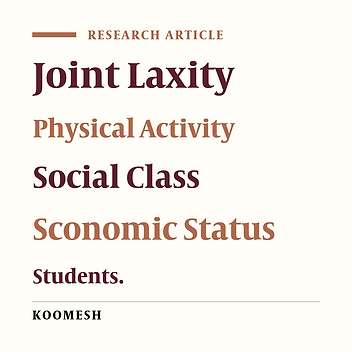 Relationship between generalized joint hypermobility, socioeconomic status and physical activity level in Iranian school students