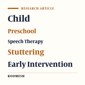 Effectiveness of the Westmead therapeutic method on preschool children with stuttering