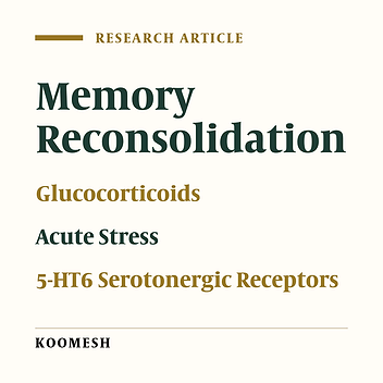 Interaction between 5-HT6 receptors and  acute stress and corticosterone on fear memory reconsolidation in mice