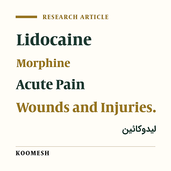 Effectiveness of intravenous lidocaine versus intravenous morphine in reducing acute extremity trauma-induced pain: A triple-blind randomized clinical trial