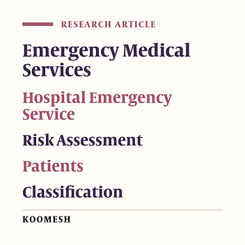 Death risk classifying in patients with internal medical emergencies in pre-hospital settings