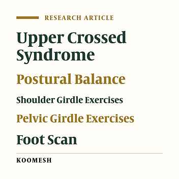 Comparison of eight-weeks shoulder girdle, pelvic girdle and combined corrective exercises on balance in upper crossed syndrome