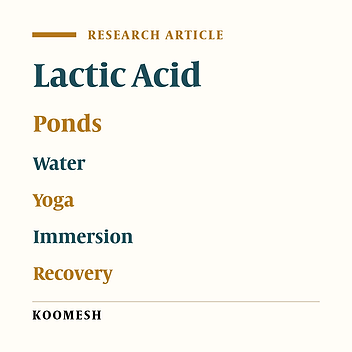 Effects of Yoga practice and immersion in cold water on blood lactic acid  levels during recovery phase after Cunningham treadmill test in football players