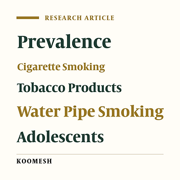 Frequency of tobacco use among students in Varamin city: Results of the first phase of the PAD project study (Tobacco Use Prevention in Schools)