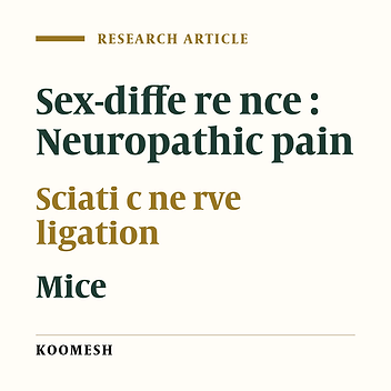 Sex-related differences in development of hyperalgesia induced by sciatic nerve ligation in mice