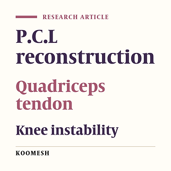 A study of results of reconstructing posterior cruciate ligament using two-bundle graft from quadriceps muscle tendon