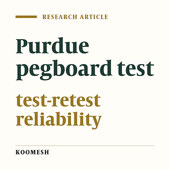 Test-retest reliability of the Purdue Pegboard test in drug on-phase for patients with Parkinson s disease