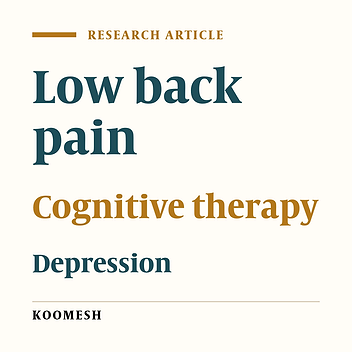 Effect of cognitive-behavioral group therapy on depression of the patients with chronic low back pain: A 4-months follow u