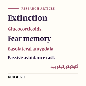 Effects of activation and inactivation of glucocorticoid receptors of basolateral amygdala on fear memory extinction in rats