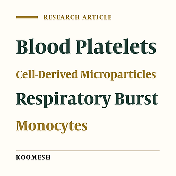 Induction of respiratory burst in human monocytes after treating with platelet-derived microparticles