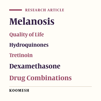Effects of Kligman-Willis’s triple combination therapy on quality of life in female melasma patients