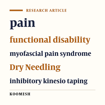Comparison of dry needling and inhibitory kinesio taping on the pain and functional disability in females with myofascial pain syndrome in upper trapezius muscle
