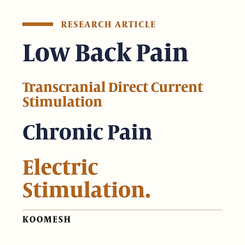Effects of transcranial direct current stimulation on pain intensity in patients with chronic low back pain: a systematic review of literature