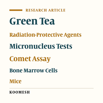 Radiation protective effect of green tea extract in mice irradiated with gamma rays