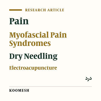 The comparison between dry needling and electro-acupuncture of the upper trapezius on pain, ultrasonography changes, and functional disability of the upper limb in the subjects with myofascial pain syndrome