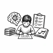 Adaptation and Feasibility of the POMAS and POMplexity Protocols for the Analysis of Spelling Errors in Persian-Speaking Students: A Preliminary Study (AI-generated illustration)