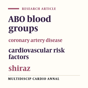 The correlation between the blood group A and coronary artery disease