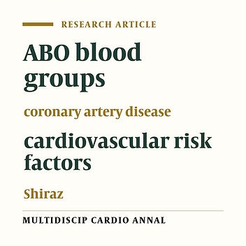 The correlation between the blood group A and coronary artery disease