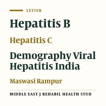 Socio-Demographic Profile of Patients with Hepatitis B and Hepatitis C Infections at Maswasi, Uttar Pradesh