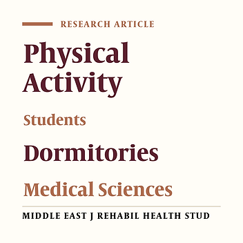 Cover image of the article: Physical Activity; Knowledge, Attitudes, and Practices of Students Living in Semnan University of Medical Sciences Dormitories in Semnan, Iran