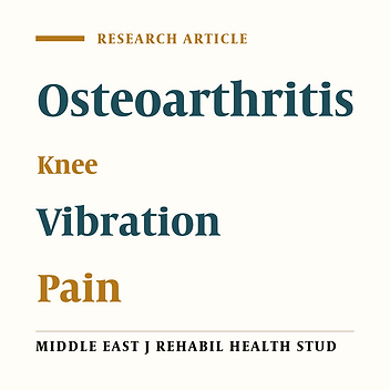 Local Quadriceps Vibration Training in Knee Osteoarthritis: A Randomized Controlled Clinical Trial