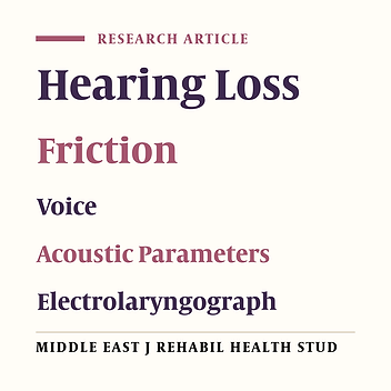 The Effect of Hearing Loss on the Vocal Features of Children