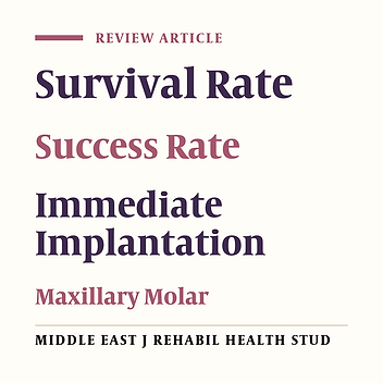 Immediate Implantation in Maxillary Molar Sites: A Literature Review