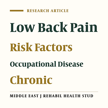 Chronic Low Back Pain Frequency and its Risk Factors in Clinical and Office Staff of Hospitals