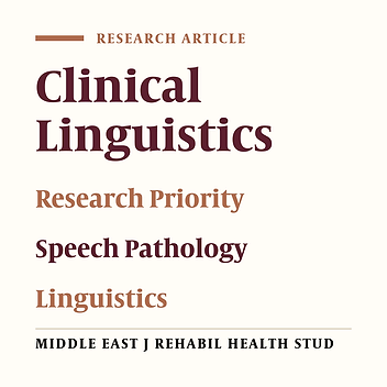 Research Priority of Clinical Linguistics in Iran