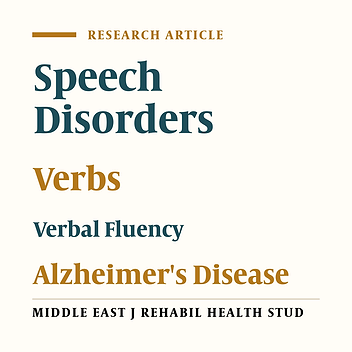 Comparing Verb Fluency With Verbal Fluency in Patients With Alzheimer's Disease