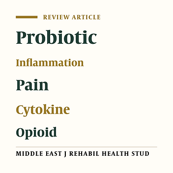 Probiotics and Inflammatory Pain: A Literature Review Study
