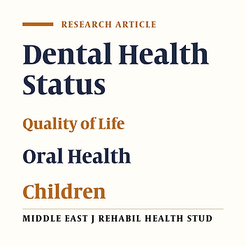 Evaluation of Dental Status and Its Association with Oral Health-Related Quality of Life in Preschool Children in Zahedan City, Iran: A Cross-Sectional Study