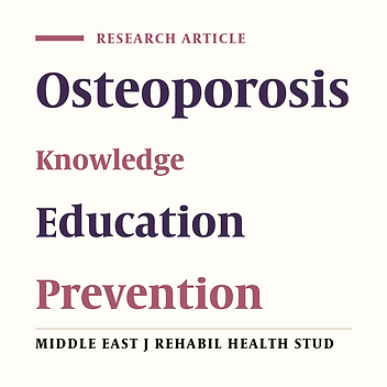 Knowledge Towards Prevention of Osteoporosis in Adolescent Girls: Effect of Educational Program