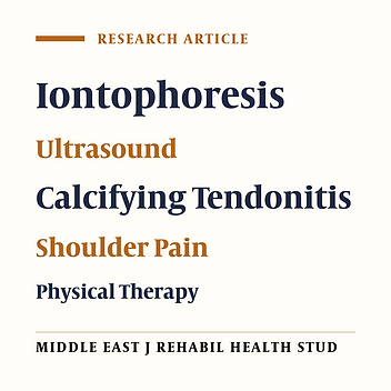 Calcifying Tendonitis of the Shoulder: Risk Factors and Effectiveness of Acetic Acid Iontophoresis and Ultrasound