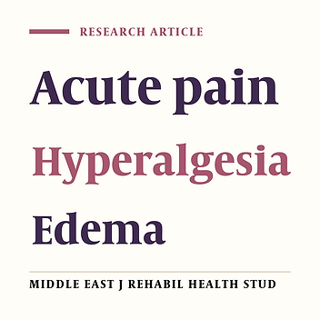 Effect of Probiotic Administration on Acute Inflammatory Pain